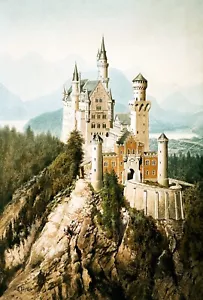 Adolf Hitler ww2 rare painting CANVAS PRINT watercolor art wall decor artist - Picture 1 of 1