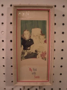 Antique Photo 1950s My Visit with Santa Boy Girl Boston Store Erie Pennsylvania - Picture 1 of 7