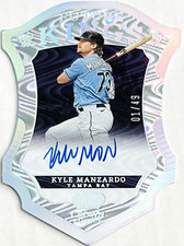 KYLE MANZARDO 2023 Panini Chronicles Future Kings On Card AUTO Rays SILVER /49