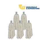 Cotton Mop Head 5pc Heavy Duty Cleaning Mops Replacement Kitchen Industrial 