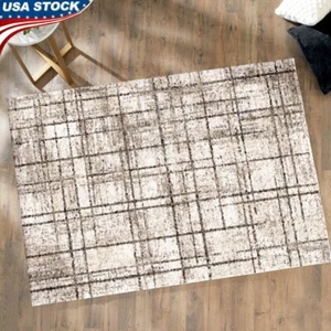 Geometric Area Rug Stain Resistant Soft Indoor Floor Covering Modern Decor New - Picture 1 of 8