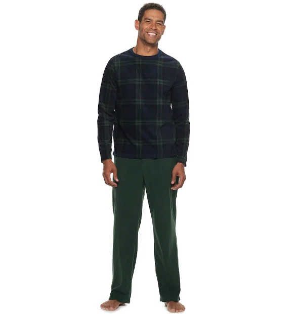 Men's Croft & Barrow Crewneck Tee & Lounge Pants Set Blackwatch Size:S  (po) - Image 1 of 1