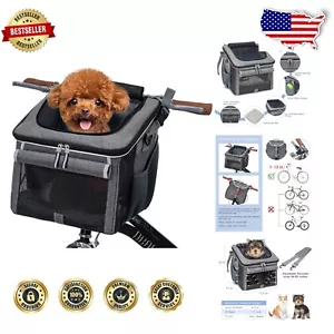 Comfortable Dog Bike Carrier with Reflective Straps - Perfect for Small Breeds - Picture 1 of 9
