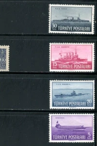 Stamps Turkey NAVY Ship set of 4 , 1940s, mnh - Picture 1 of 1