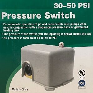 ProPlumber Pressure Switch 30-50 PSI for jet & submersible well pumps - PPS3050