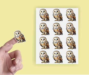 x24 Eule Aufkleber Umschlag Siegel Basteln Vinyl Sticker ah32 - Bild 1 von 1