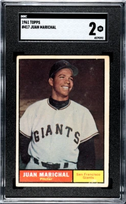 1961 Topps Juan Marichal #417 SGC 2 Foto 1 de 2