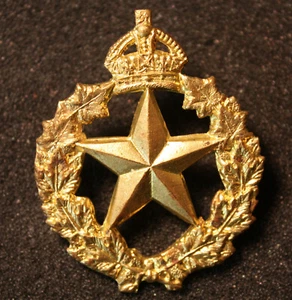 Primera Guerra Mundial Segunda Guerra Mundial Canadá Le Regiment de Montmany Gorra insignia Canadá Kings Crown con asas - Imagen 1 de 3