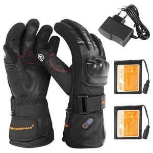 Electric Heated Gloves Rechargeable Battery Hand Windproof Thermal Winter - Picture 1 of 18