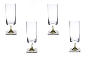 Basa cuadrada de tallo de humo transparente lineal Rosenthal 5 7/8" vino blanco (Juego de 4) - Imagen 1 de 2