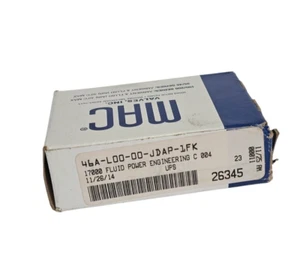 NIB MAC 46A-L00-00-JDAP-1FK SINGLE SOLENOID VALVE 46AL0000JDAP1FK - Picture 1 of 4