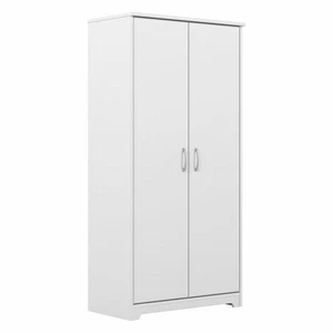 Cabot Tall Kitchen Pantry Cabinet with Doors in White - Engineered Wood - Picture 1 of 6