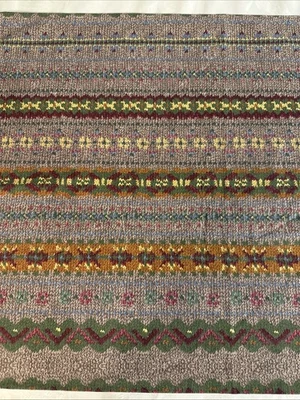 Raro Ralph Lauren Leland Fair Isle Suéter Rayas STD/KING Fundas de Almohada Juego de 2 Foto 1 de 4