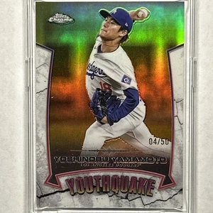 yoshinobu yamamoto gold youthquake yg-46  04/50 ws MVP Dodgers awesome card - Picture 1 of 2