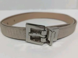 Cintura Calvin Klein Donna Tg M Oro Metallizzato Stampa Animalier Fibbia Regolabile 41" - Foto 1 di 6