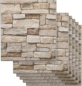 20PCS 3D Wall Panels Peel and Stick Faux Brick 20PCS, Retro brick rock - Picture 1 of 7