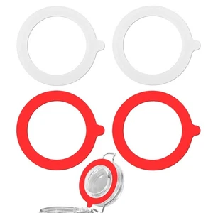 4 Piezas Sellos de Goma para Tarros de Vidrio, Junta de Repuesto de Silicona Hermética de 3.75" para - Imagen 1 de 7