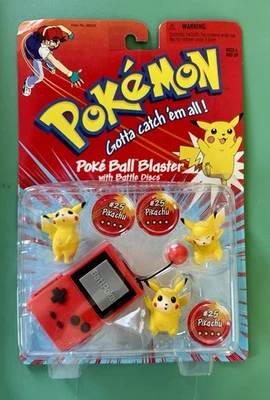 Vtg 1999 Hasbro POKEMON Poke Ball Blaster MOC #25 Pikachu - Image 1 of 2