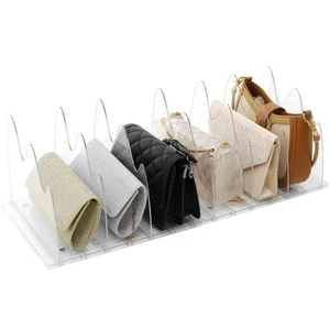 2 Pack Adjustable Shelf Divider for Closet, 8-Layer Closet Purse Organizers a... - Picture 1 of 7