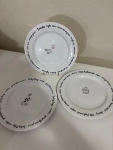 Pottery Barn Bar Lingo Set Of 3 Cheese/Snack Plates 8" - Picture 1 of 6