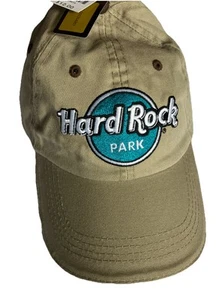 Hard Rock Park Hat, Myrtle Beach, South Carolina CLOSED PARK Tan NEW - Picture 1 of 6