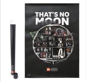 LEGO Star Wars Estrella de la Muerte Póster Impreso Premium Gran Tamaño Auténtico Nuevo y en Mano - Imagen 1 de 3