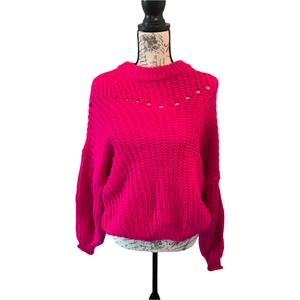 NWT ELODIE Open Stitch Pullover Women's Sweater in Pink Size Medium - Picture 1 of 9