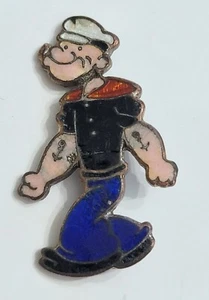Original Popeye 1 3/8" Emaille Pin 30er Jahre Wheatena Müsli Premium schöner Zustand - Bild 1 von 2