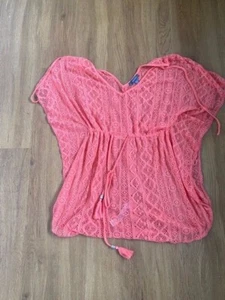 Primark Lace Effect Pool Casual Overshirt In Pink Size 10-12 - Picture 1 of 4