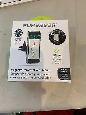 Clip de ventilación magnético universal PureGear montaje para automóvil para cualquier teléfono inteligente - negro Foto 1 de 2