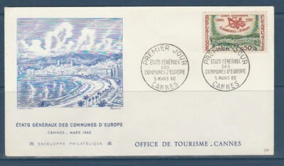 enveloppe 1er jour états généraux des communes d'Europe 06 Cannes  1960 - Photo 1/2