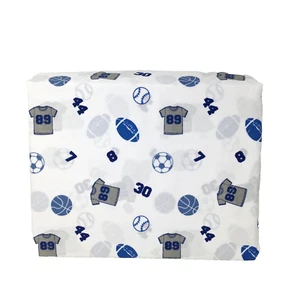 Teens Kids Basketball Baseball Soccer Football Sports Twin Sheet Set Brand New - Picture 1 of 8