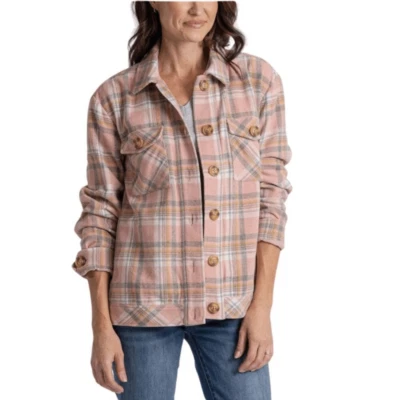 KUT from the Kloth Magnolia Plaid Shirt Jacket in Dusty Rose/Ivory. Size XS. NWT - Image 1 of 4