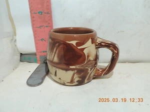 Taza pequeña hecha a mano Arcillas en Calico - Hecha en Cardwell, Montana - Imagen 1 de 3