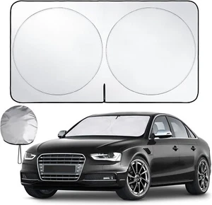 Car Windshield Sun Shade 59" x 28"- Blocks UV Rays Sun Visor Protector, Sunshade - Picture 1 of 3