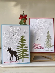 2 Christmas handmade cards - Winter Edition - Picture 1 of 3