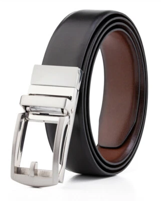 Mens Belt,Reversible Buckle No Holes Strap Ratchet Belt with Gift Box One Size - Image 1 of 4