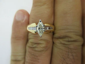 1.00 Carat 14K Gold Diamond Engagement Ring Cent=.70 F-SI2 Enhanced Value=$8K+ - Picture 1 of 12