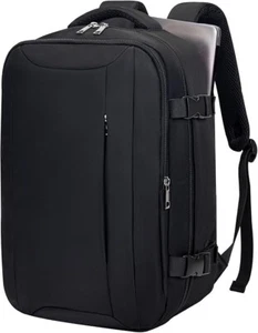 Zaino da Viaggio In Aereo Misure 40x20x25 Impermeabile Nero Compatibile Ryanair - Foto 1 di 6