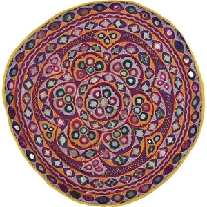 Mirror worked Gujrati textile Handmade Decorative Vintage Wall Hanging Tapestry - Picture 1 of 3