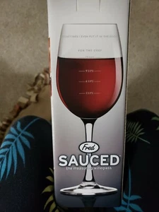 New~Fred~Sauced~Measuring Wine Glass~Fred And Friends Gift(B49) - Picture 1 of 9