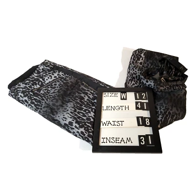 Obermeyer Essex Snowboard Ski Pants, Women's Black Leopard Size 12, 2 Zip Pocket - Image 1 of 4