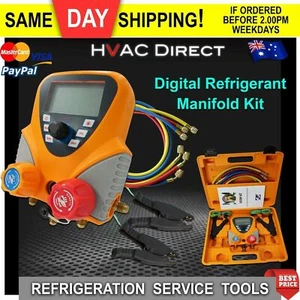 Digital Refrigerant Manifold Kit - builtin Refrigerant Database Includes R32. - Picture 1 of 12