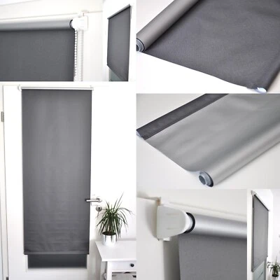 Verdunkelungsrollo Klemmfix Thermo Verdunklung Rollos Seitenzug easy Klemmrollo - Bild 1 von 4