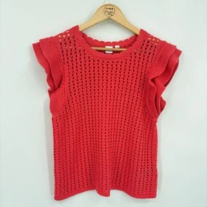 Gap Häkel Flatterärmel Top, Gr. Small, orange feminine Resortwear Urlaub - Bild 1 von 8