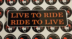 Live To Ride To Live Live To Ride to Live Adesivo Casco Biker Decalcomania - Foto 1 di 1