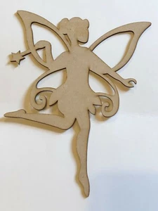 FAIRY / TINKERBELL MDF ART CRAFT CUT OUT, UNPAINTED, KIDS CRAFT ACTIVITY - Picture 1 of 3