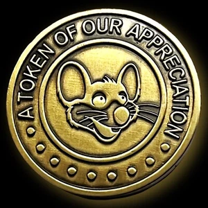 🌟RAR Chuck E Cheese Token Of Appreciation Gold Employee Exclusive Large Pin🌟 - Bild 1 von 2