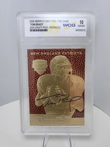 TOM BRADY 2000 Fleer Ultra 23K GOLD ROOKIE Card Metallic Signature Series WCG 10 - Picture 1 of 2