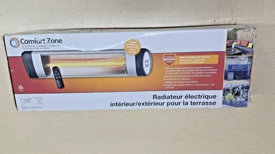 Calentador eléctrico de patio exterior/interior Comfort Zone con control remoto CZPH10RCN Foto 1 de 4